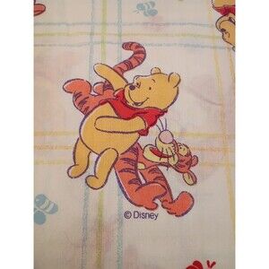 Disney Winnie Pooh Tigger- Twin Flat Sheet Only - Kids Bedding Vtg Retro 90s USA